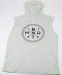 Guys Solid Drawstring Sleeveless Hoodie